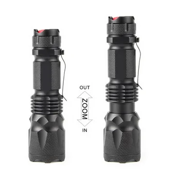 

by dhl 50pcs Mini Led Flashlight Zoomable 3 Modes LED Torch Light Tactical Flashlight 14500 Battery For Camping