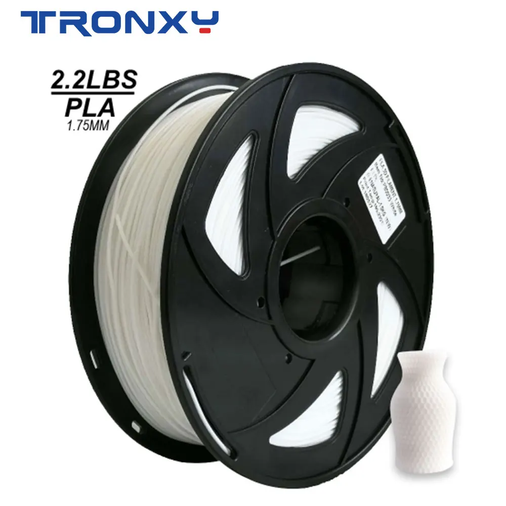 TRONXY 1 кг PLA 3d принтер нить 1,75 мм DIY принтеры экологические расходные материалы FDM печать Filamento черный белый