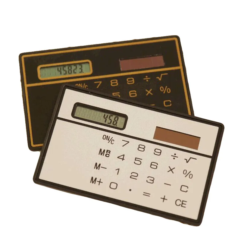 

1pcs Fashion Creative Mini Card Calculator Kids Math Supplies Portable Solar Energy Calculator Simples Learning Tool Supplies