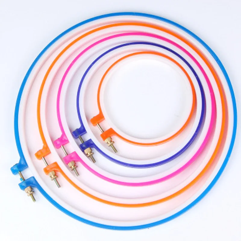 

1Pc Cross Adjustable Sewing Tool Plastic Embroidery Cross Stitch Hoop Ring Frame