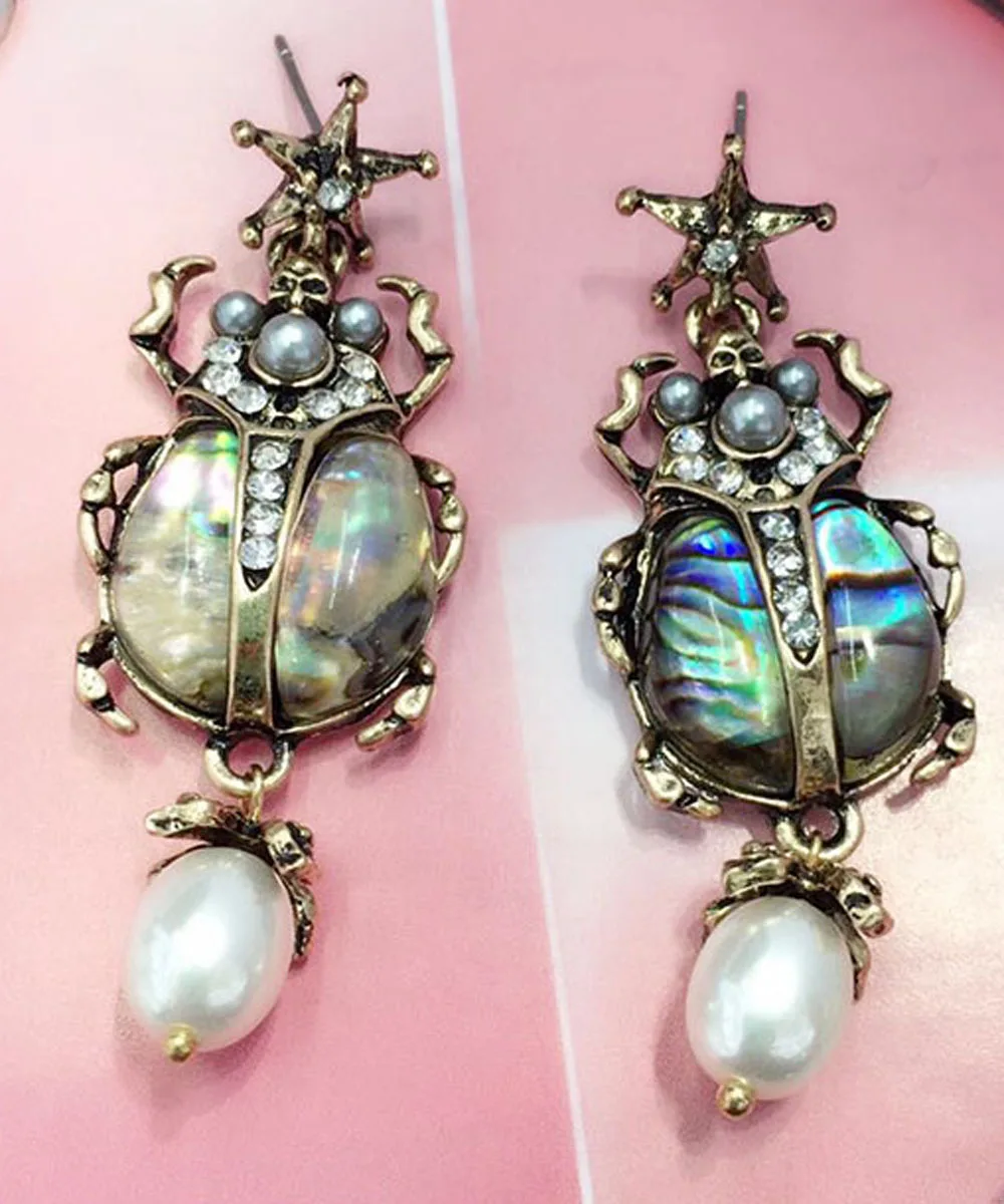

YaYi Jewelry New Multi-color Glass Rhinestone Dangle Crystal Earring Women's Ancient Gold Color Brand Animal Gem Earrings Gift