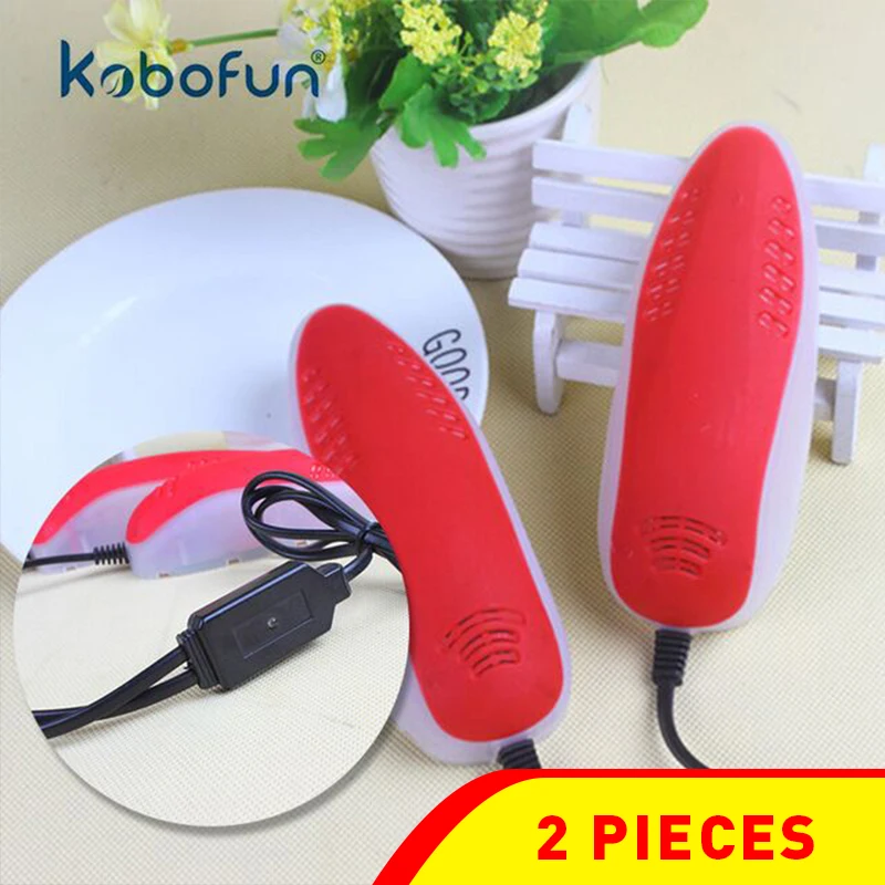 

2pc Electric Shoe Dryer 220V UVC Deodorizing Sterilization Shoe Warmer Boot Dryer Dry socks gloves Home In Winter KOBOFUN