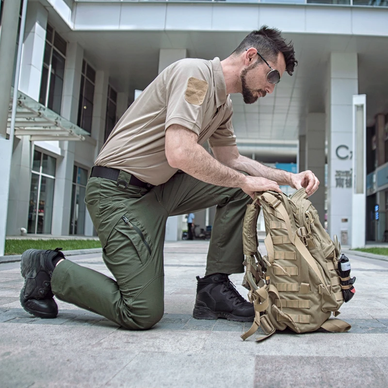 5xl caminhadas calças de algodão durável bolsos