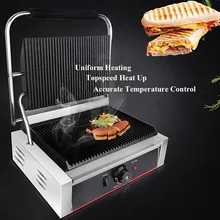 Электрическая ПОЛОСА гриль коммерческий сэндвич плита гриля итальянский стейк делая машину одинарная плита хлебопечка