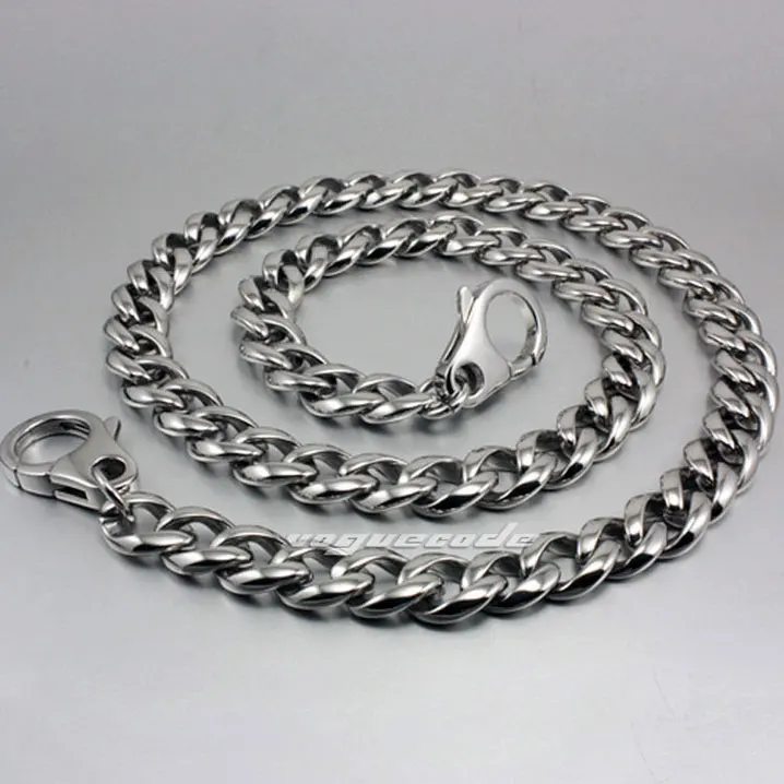 

Shiny Rocker Fashion Waist Pendant Solid 316L Stainless Steel Cool Men's Biker Wallet Chain 5A011WC -- 14"~36"