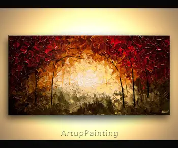 

Hand painted Canvas Oil painting Wall Pictures for Living room wall decor art canvas painting palette knife landscape 02