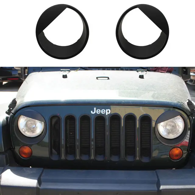 2pcs/set ABS Red Headlight Trim Fog Light Cover Bezels Decoration For