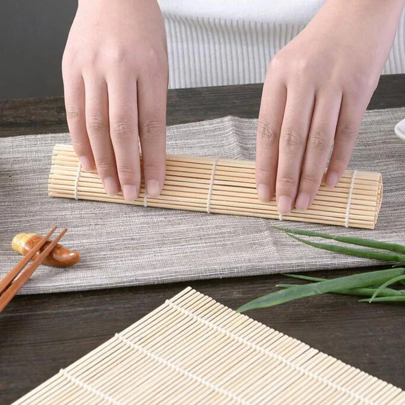 Sushi Accessories On Bamboo Mat Stock Photo 70220938