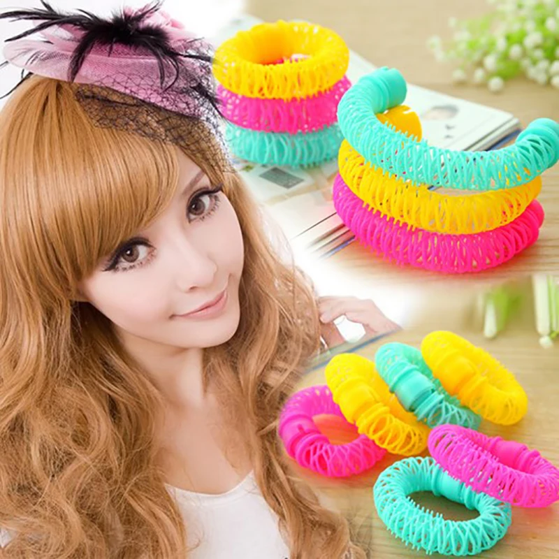 

6/8Pcs New Magic Hair Donuts Hair Styling Roller Hairdress Magic Bendy Curler Spiral Curls DIY Tool for Woman Hair Accessories