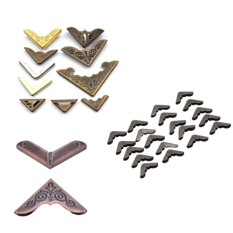 

12pcs Metal Corner Protector Corners For Books Scrapbooking Photo Albums Menus Corner Protectors Metal Crafts DIY