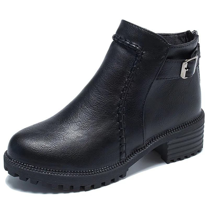 

Bailehou NEW Big Large Size Boots Female 2018 Women Chelsea Boots Fashion Zipper Ladies Ankle Boots Autumn Winter Women's Shoes