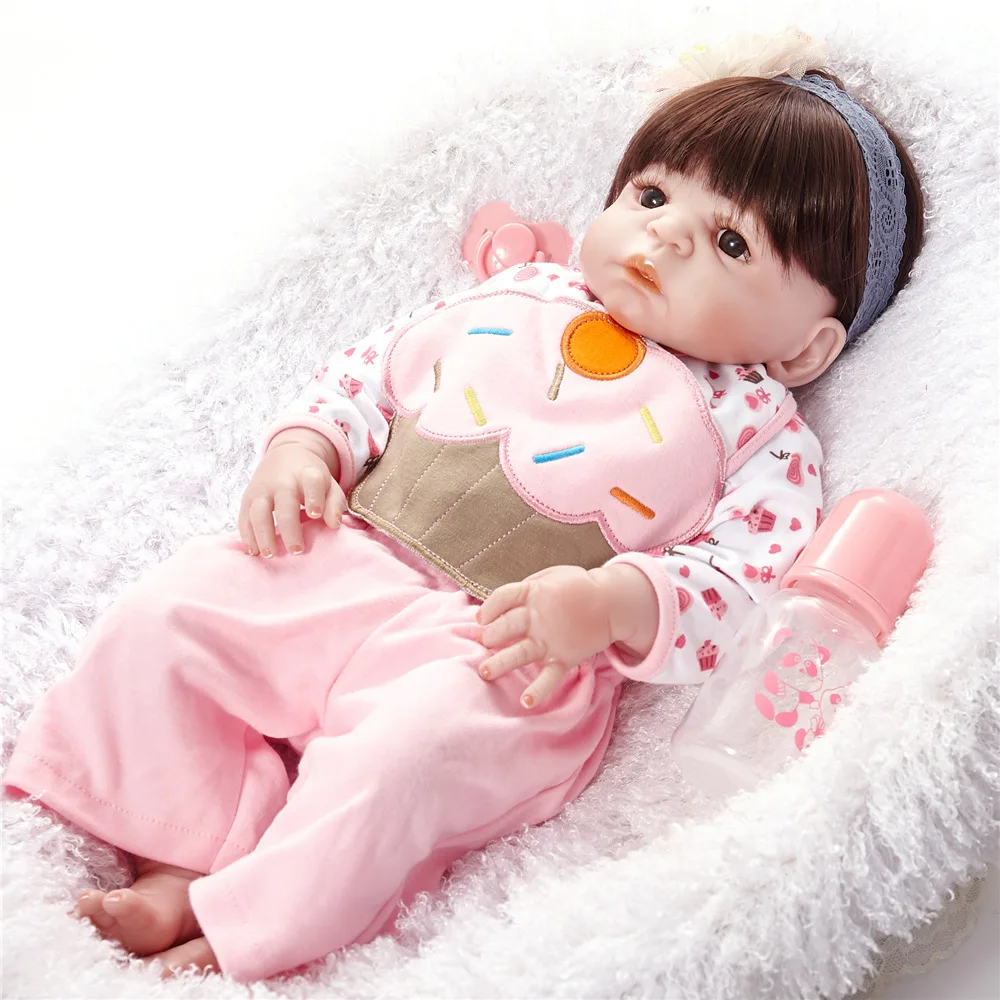 Full Silicone Reborn Doll Clothes 22" Lifelike Reborn Baby Dolls Toys