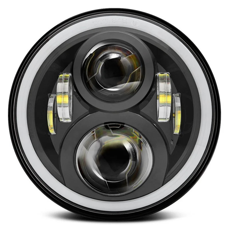 7 Inch Angle eye LED Projector moto Hi/Lo Beam Headlight with Wire