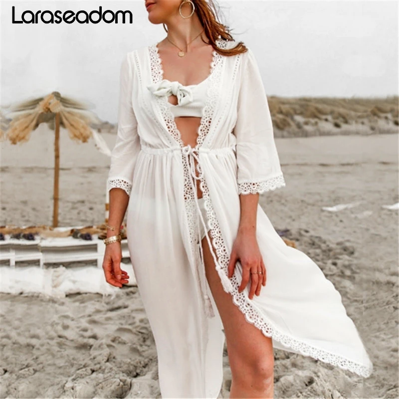 

Cotton Beach Cover up Kaftan Sarong Bathing Suit Lace Cover ups Beach Pareo Swimsuit Cover up Womens Swim Wear Beach Tunic #N240