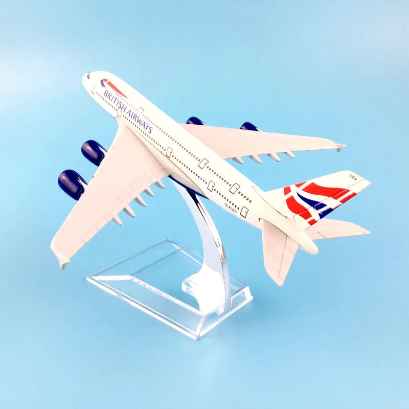 Бесплатная доставка модель самолета A380 из металлического сплава 16 см британская