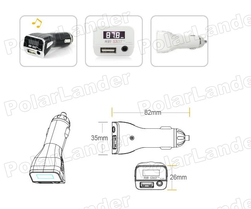 Черный цвет новейший 2 цвета для опции вставить U диск AUX вход USB cahrger ЖК-экран Автомобильный комплект mp3 музыкальный плеер fm-передатчик