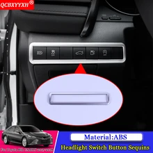 QCBXYYXH автомобильный Стайлинг кнопка переключения фар блёстки Внутренняя Рамка автомобиля декоративные наклейки для Toyota Camry