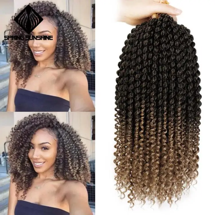 Marley Braids Ombre Hair Crochet Braid Synthetic Braiding Hair Extensions Braids Curly Crochet Hair Women Locs Twist