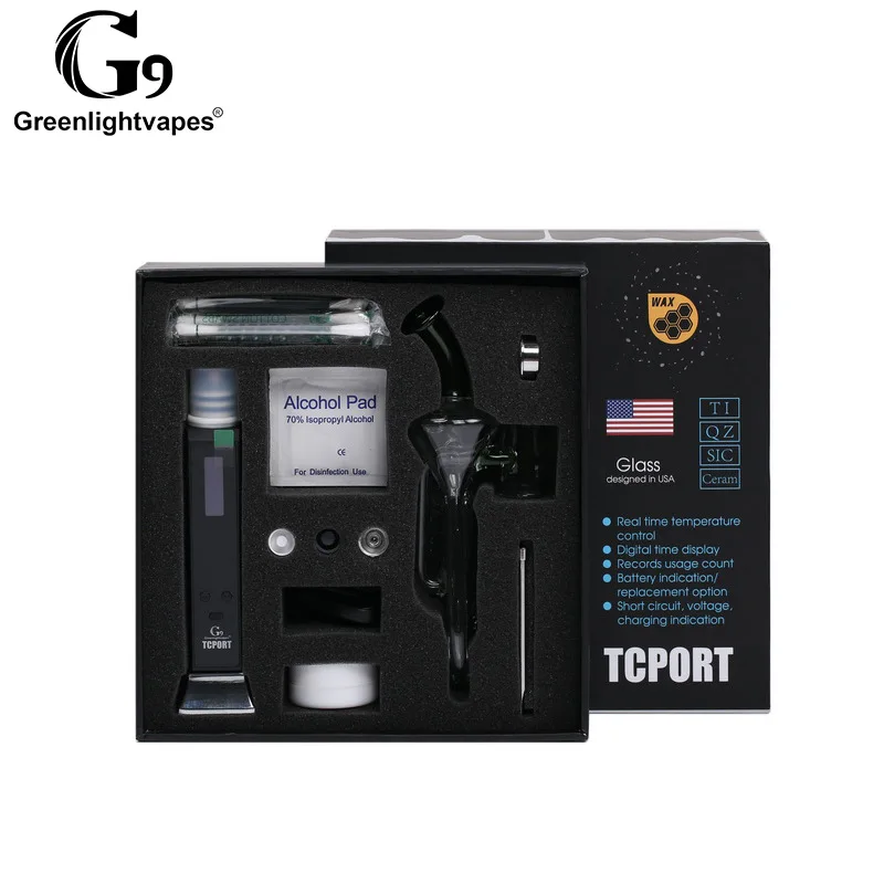 Испаритель Greenlightvapes G9 TC Port Enail вейп с воском Дымчатая сигарета регулировкой