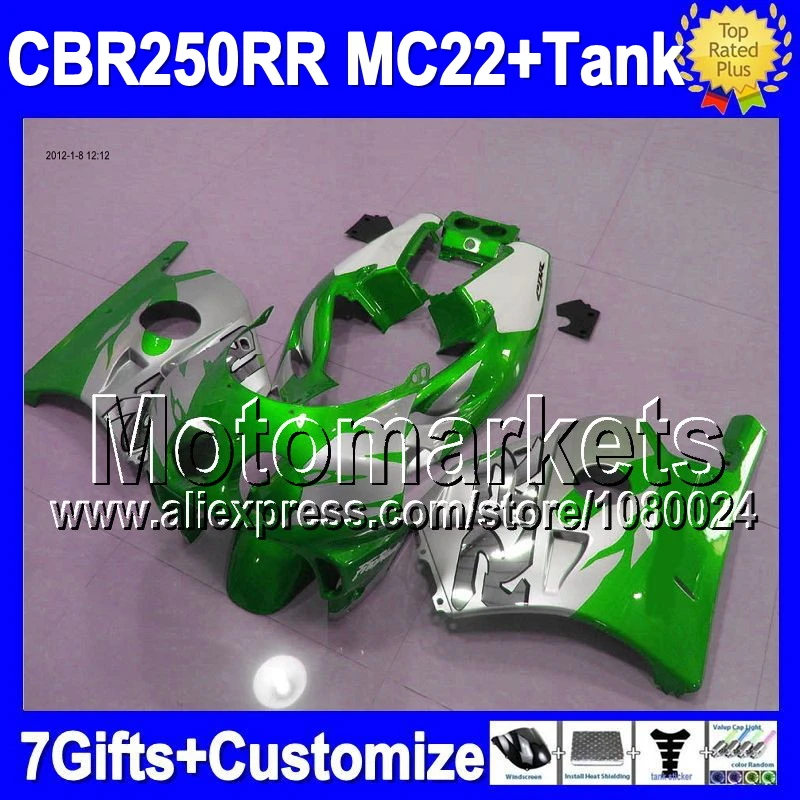 Fairing For HONDA CBR250RR MC22 95 96 97 98 99 *269 Green silver CBR