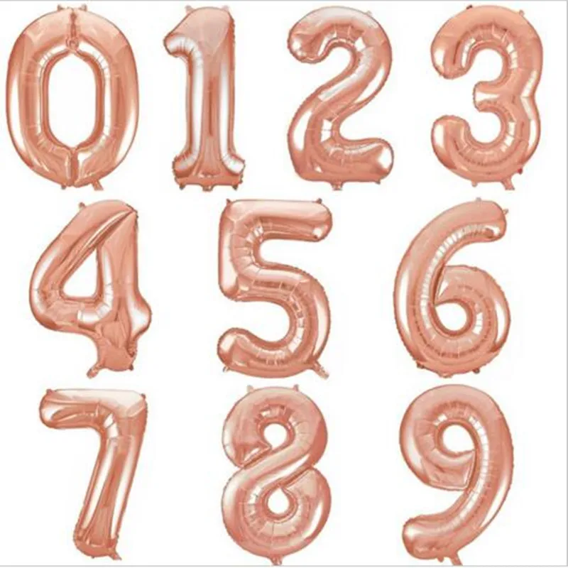 32 inch rose red numbers