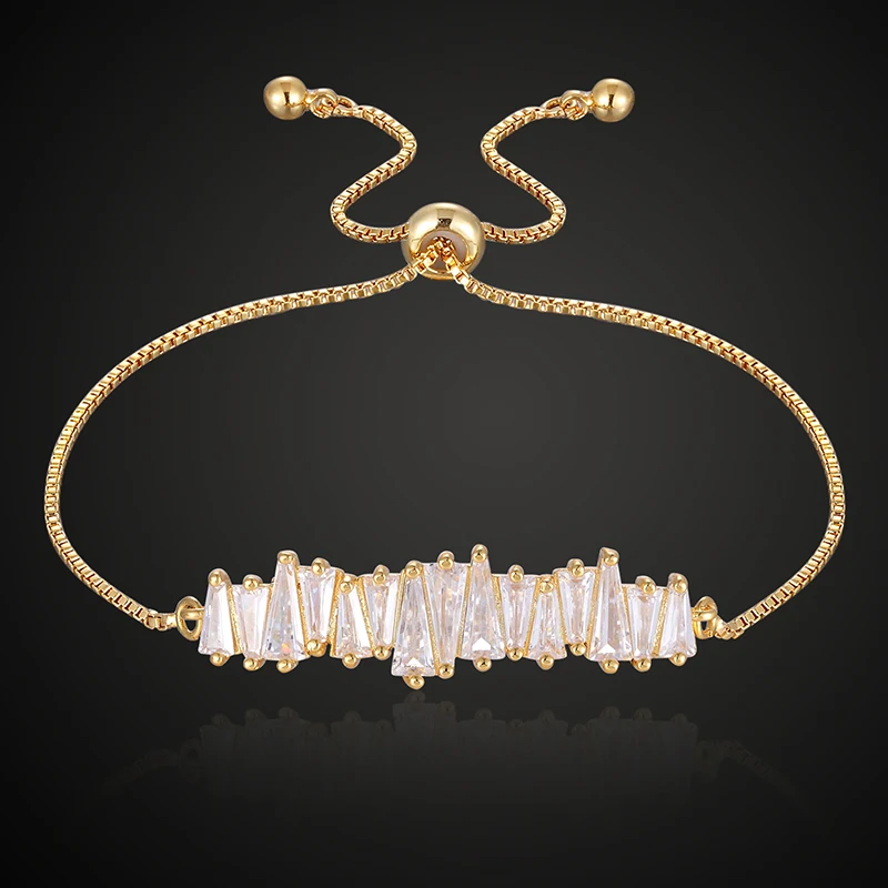 Theresa ювелирные изделия 3A неправильные вставки из циркония установка Медь Выдвижной замок неровный браслет и браслет модные ювелирные изделия