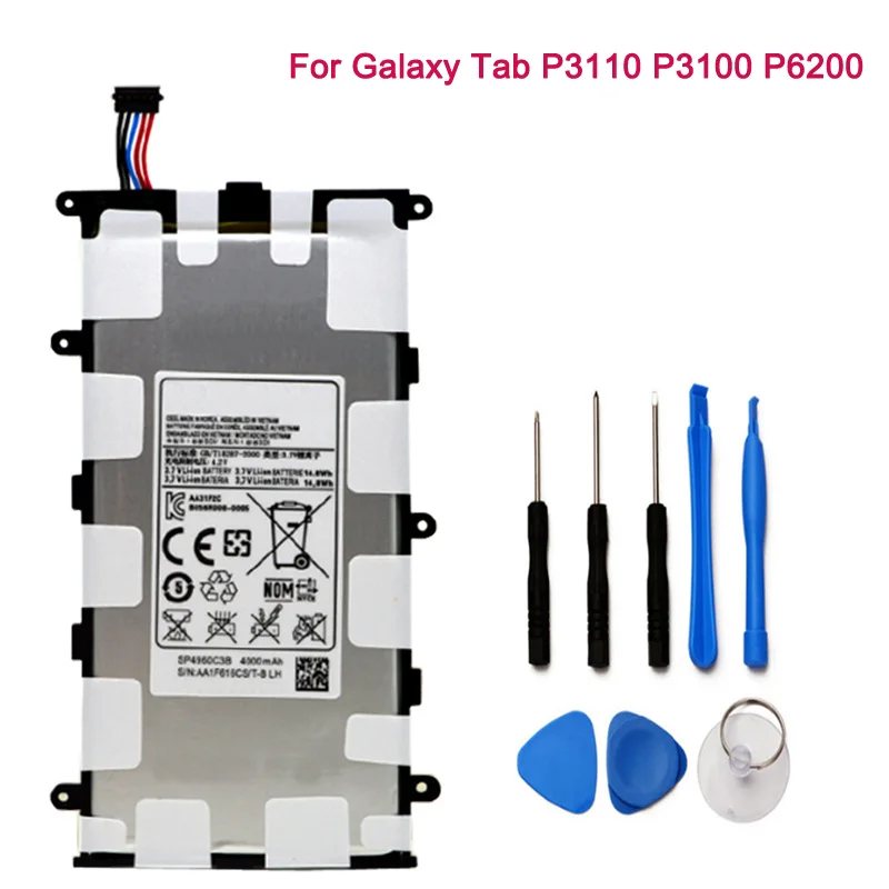 SP4960C3B Батарея для Samsung Galaxy Tab 2 7 0 и плюс GT P3100 P3110 P6200 планшет Встроенный Замена