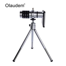 Mobile Phone Lens 12X Zoom Telescope Camera Telephoto Lenses Lente Para Celular With Tripod Case for iPhone 6 iPhone6 4.7 Inch