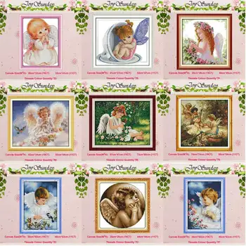 

Baby Girl Angel counted Cross Stitch 11CT 14CT Cross Stitch Set Wholesale DIY Chinese Cross-stitch Kit Embroidery Needlework