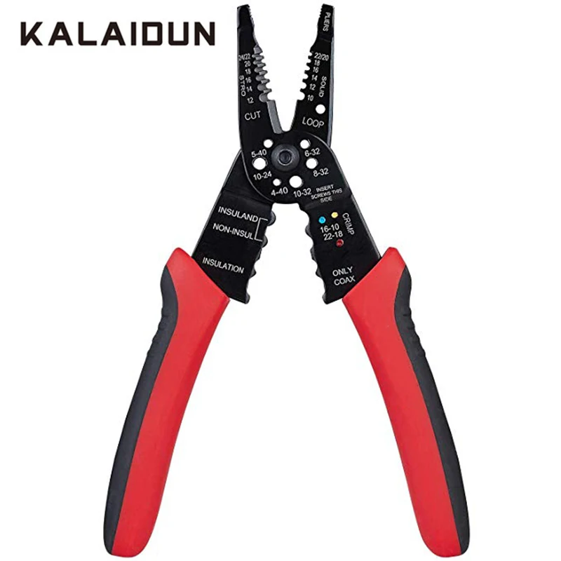 KALAIDUN Pliers 8 inch Professional Crimping Multi Tool Wire Stripper