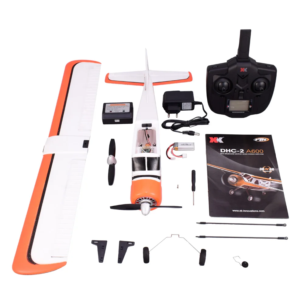 XK DHC 2 A600 Wltoys X4 передатчик 4G 5CH бесщеточный 3D6G система самолет совместим с FUTABA S FHSS RC