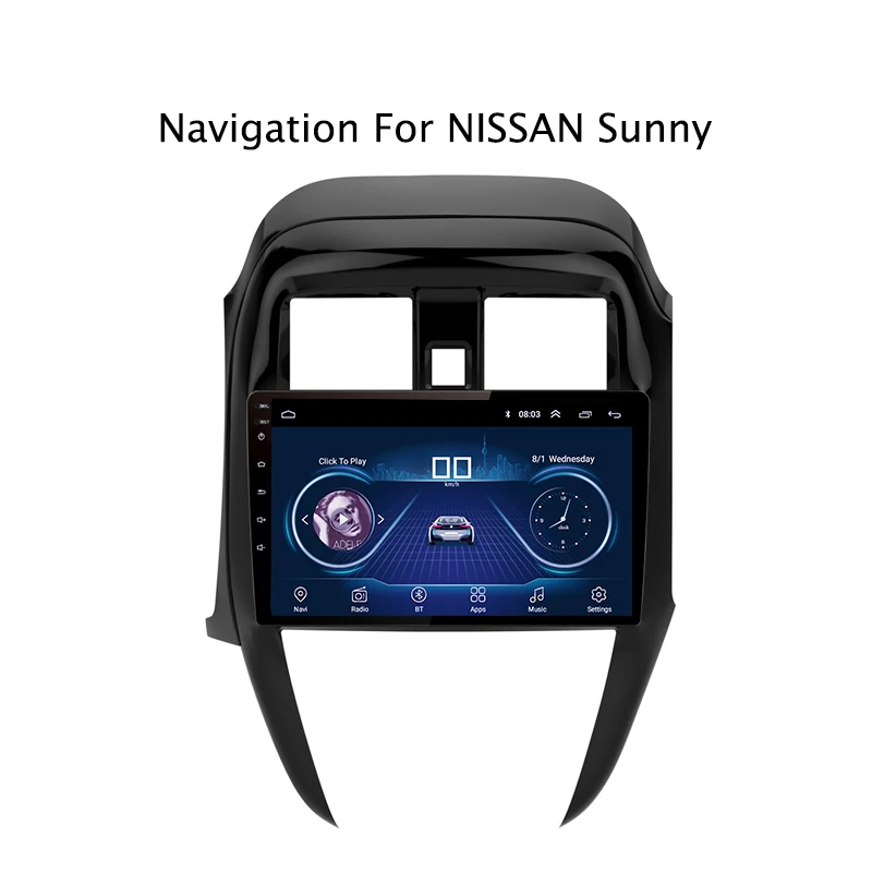 Perfect 10.1inch IPS and 2.5D Touch Screen Android 8.1 Car DVD GPS Navigation for Nissan sunny 2014 2015 2016 Radio Audio Stereo 10
