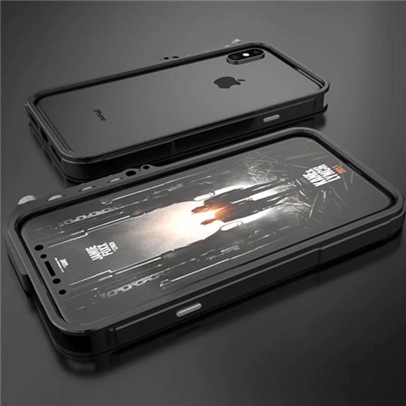 Алюминиевый металлический триггер с ЧПУ бампер чехол для Apple IPhone X чехол для iPhone X рамка крышка с альпинистской веревкой