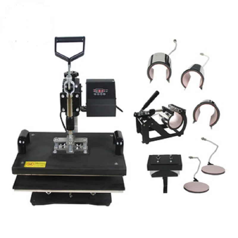 

15x20cm 5 in 1 Multifunctional Digital Heat Press Machine Transfer Sublimation Machine for T-Shirt Mug Cup Hat Cap NO.HP5IN1-3