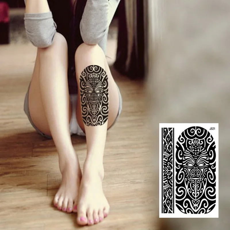 

1PC NEW 24model Taty Large Body Art Arm Sleeves leg Temporary Tattoo Sticker Fake Tatoo girls Peking Opera Indian Black tatuagem