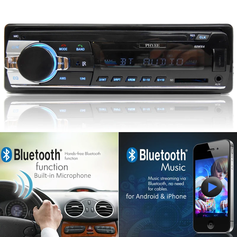 1 Din автомагнитола DAB Авторадио Bluetooth Авто Аудио Стерео RDS AM FM MP3 USB SD Aux-in-dash ISO головное устройство PHYEE SX-MP3520DAB