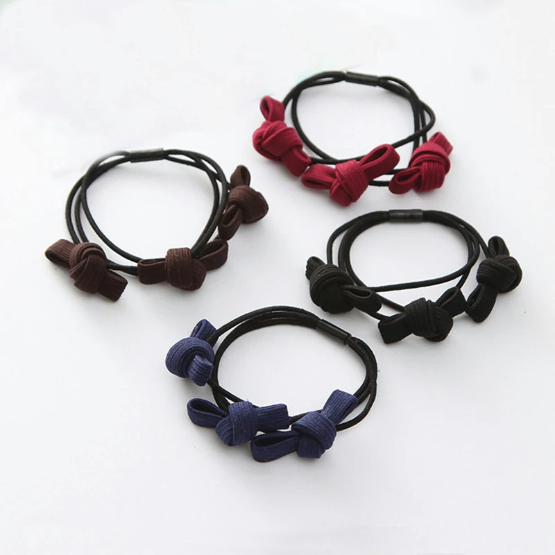 

Korean Fashion Hair Accessories Bowknot Elastic Rubber Bands Scrunchy Hair Rope Headwear Ponytail Holder For Women Girls Jewelry