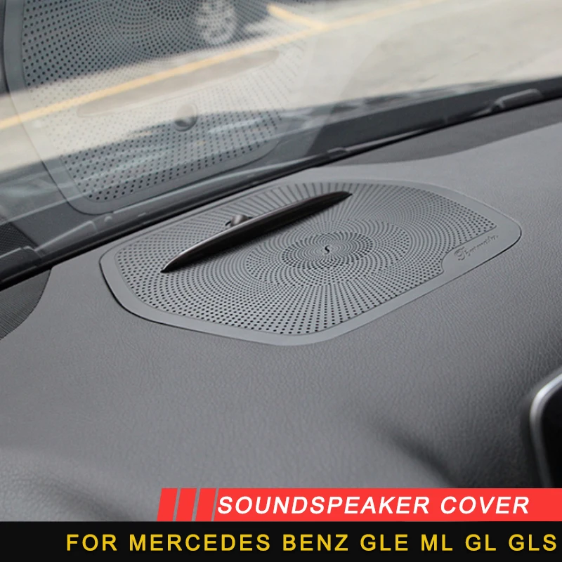 

For Mercedes Benz GLE Car Dashboard Soundspeaker Net Cover Trim Frame Sticker Interior Accessories