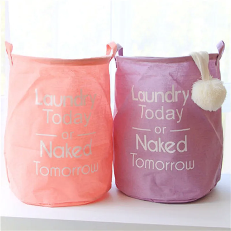 2018 Japanese style Linen Cotton Laundry Baskets Dirty Clothes Storage Large Basket Kids Toy