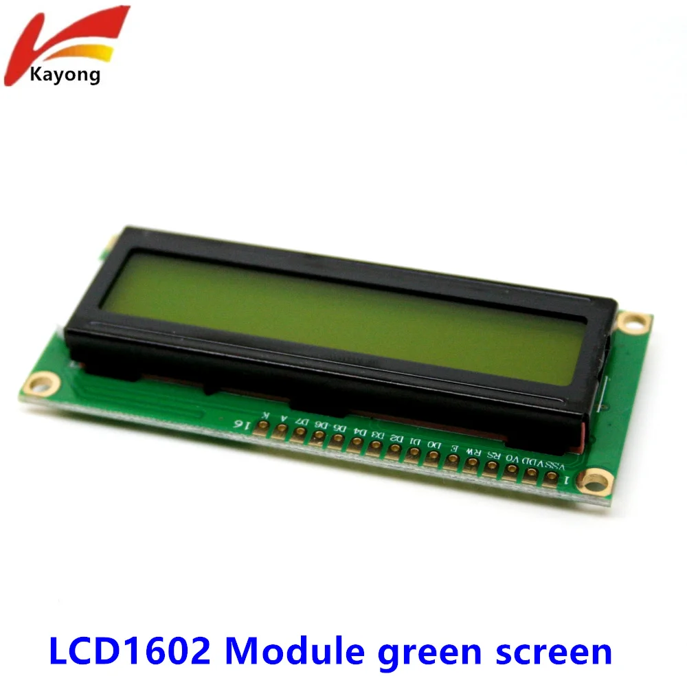 ЖК дисплей 1602 монитор 1602 5 В синий/желто-зеленый экран и белый код Diy Kit