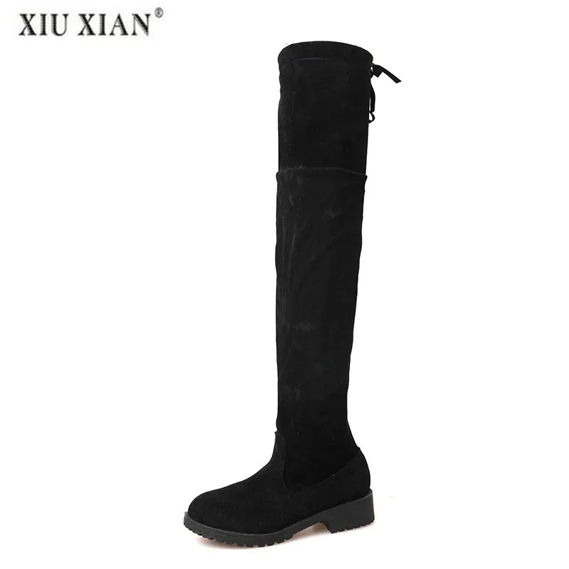 

2018 New Furry Boots High Heel Boots Women Shoes High Heel Booties Women Winter Fashion 2018 Knee-High Booties Ladies Shoes