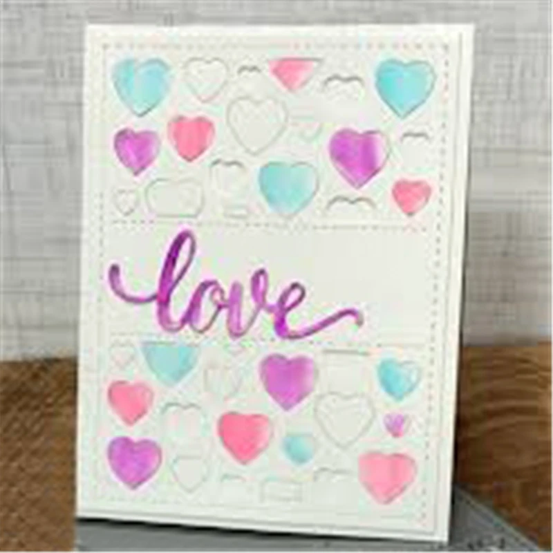 

Naifumodo Heart Panel Metal Cutting Dies Cutting Scrapbooking for DIY Album Embossing Paper Crafts Die Cuts Craft Stencil Dies