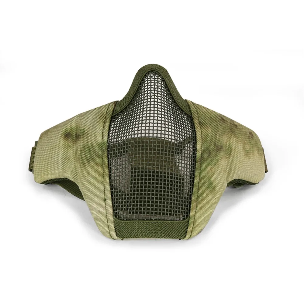 

Tactical Half Face Mask Airsoft Field Wargame Metal Steel Net Mesh Military Hunting Tactical Airsoft Half Face Mask
