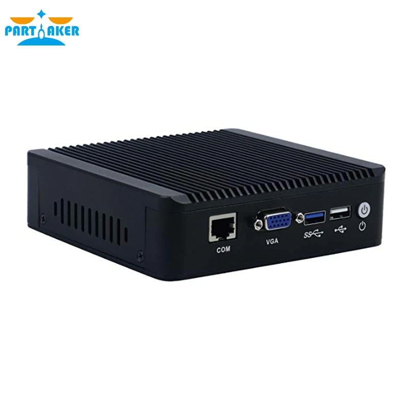 4 * Lan Pfsense Мини ПК брандмауэр устройство мини сервер с Intel atom E3845 четырехъядерный
