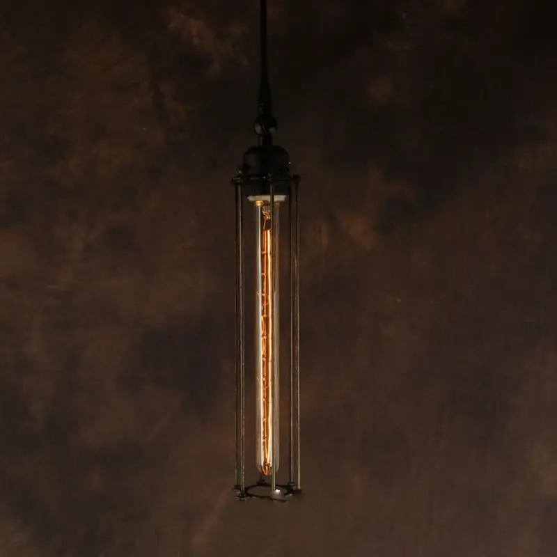 

Vintage Pendant Light Industrial Edison Lamp American Style Flute With Cage E27 Loft Coffee Bar Restaurant Kitchen Lights