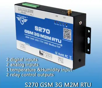 

GSM M2M RTU Remote Monitoring Temperature Humidty Alarm System SMS GPRS Communication BTS Access Relay Control King Pigeon S270