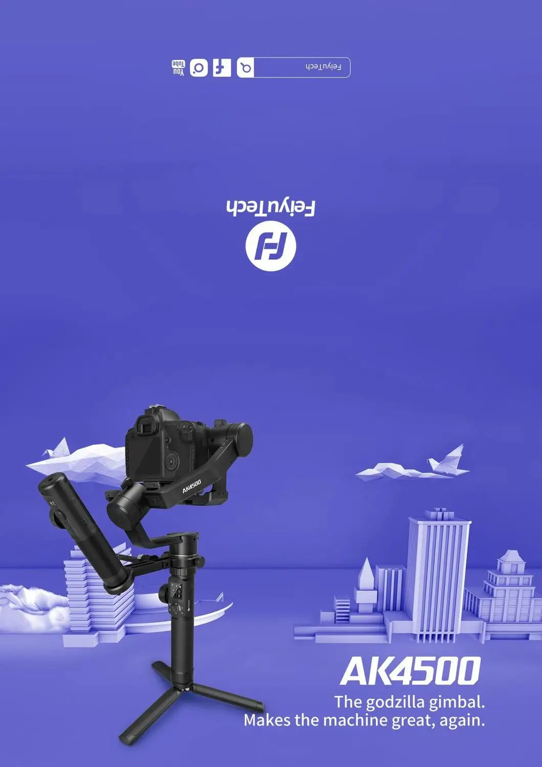 FeiyuTech AK4500 3-х позиционный ручной карданный Стабилизатор камеры DSLR комплект шест Штатив для sony/Panasonic/Canon с пультом дистанционного управления следите за Fcous