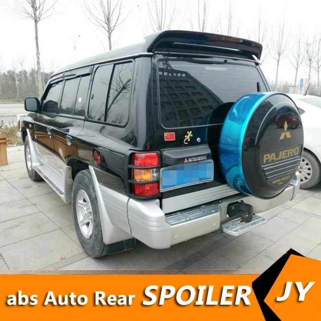 

For Mitsubishi PAJERO V33 Spoiler 2001-2005 V33 spoiler High Quality ABS Material Car Rear Wing Primer Color Rear Spoiler