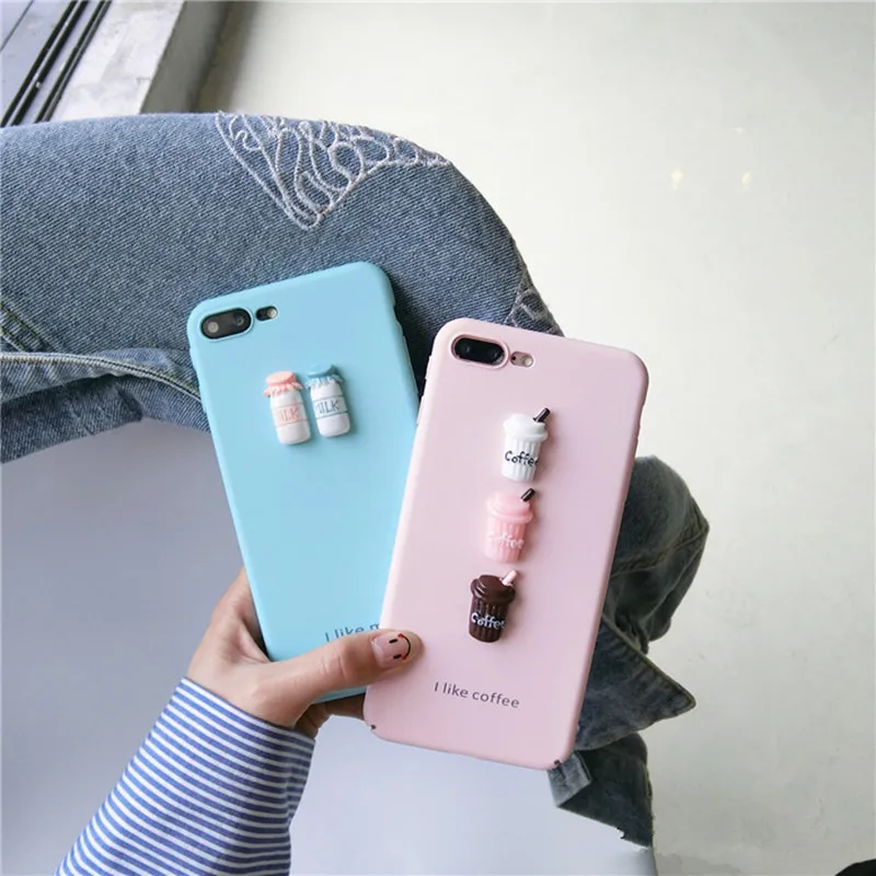 korean 11 cases iphone coffee Korean Hot Cases Phone Pink INS Style for blue Milk