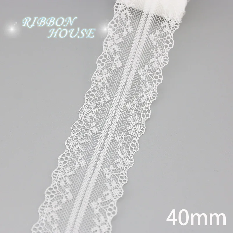 White lace fabric Webbing Decoration Love gift packing ribbon Material 5 yards/roll lace fabric lace ribbon lace garment accessories lace sewing supplies chiffon lace fabric lace decoration lace accessories lace sewing accessories